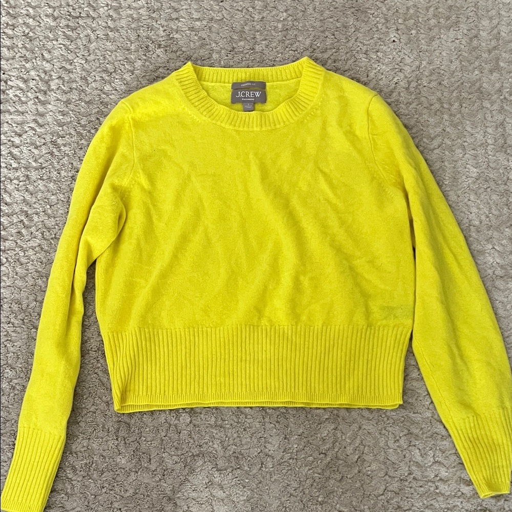 J. Crew Cashmere Shrunken Crewneck Sweater